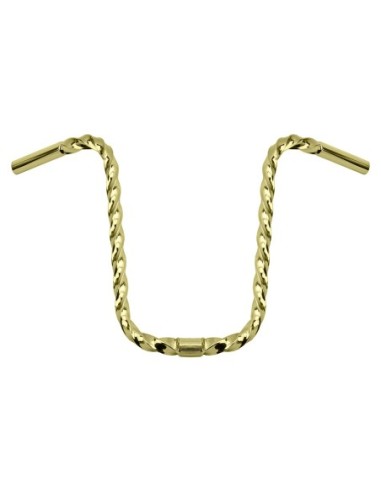 U Square Twisted Handlebar 15 25.4mm Gold.